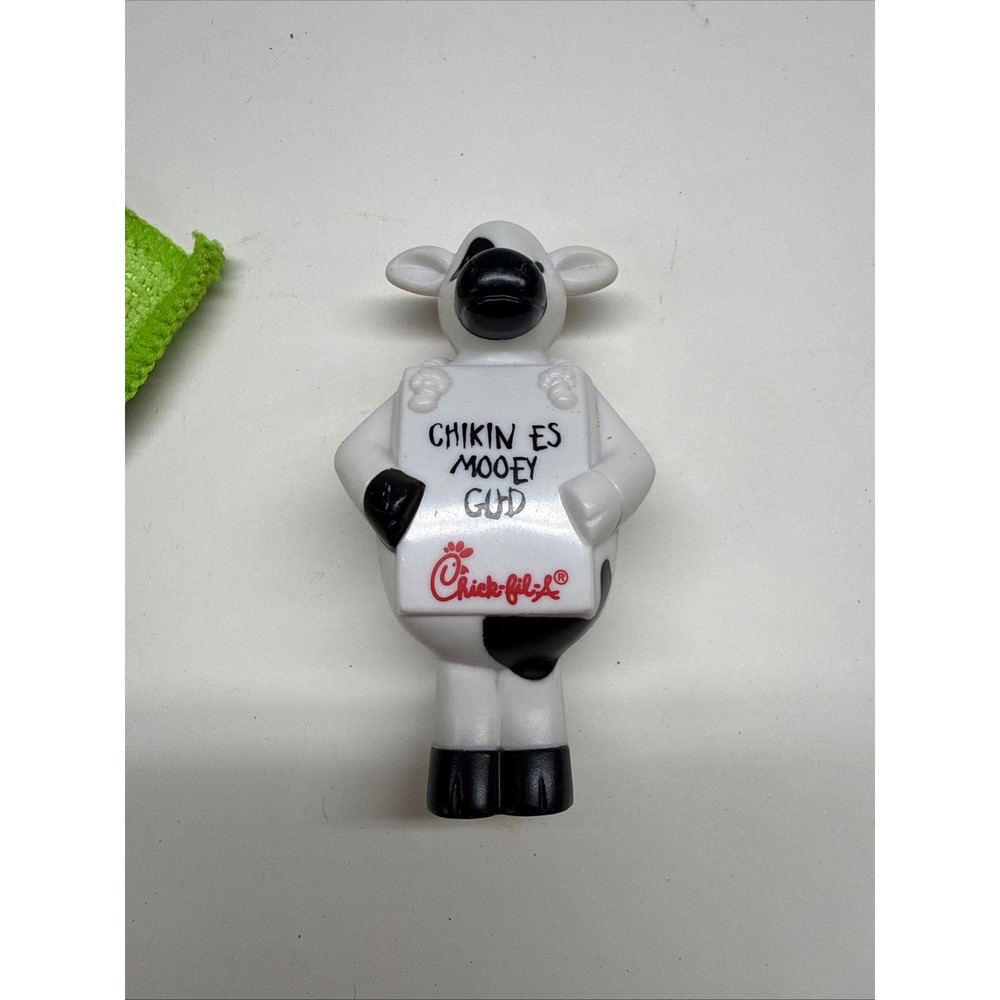 Chick-fil-A Eat Mor Chikin Cow Figurine Collectible Toy Mascot White Black 3.25"
